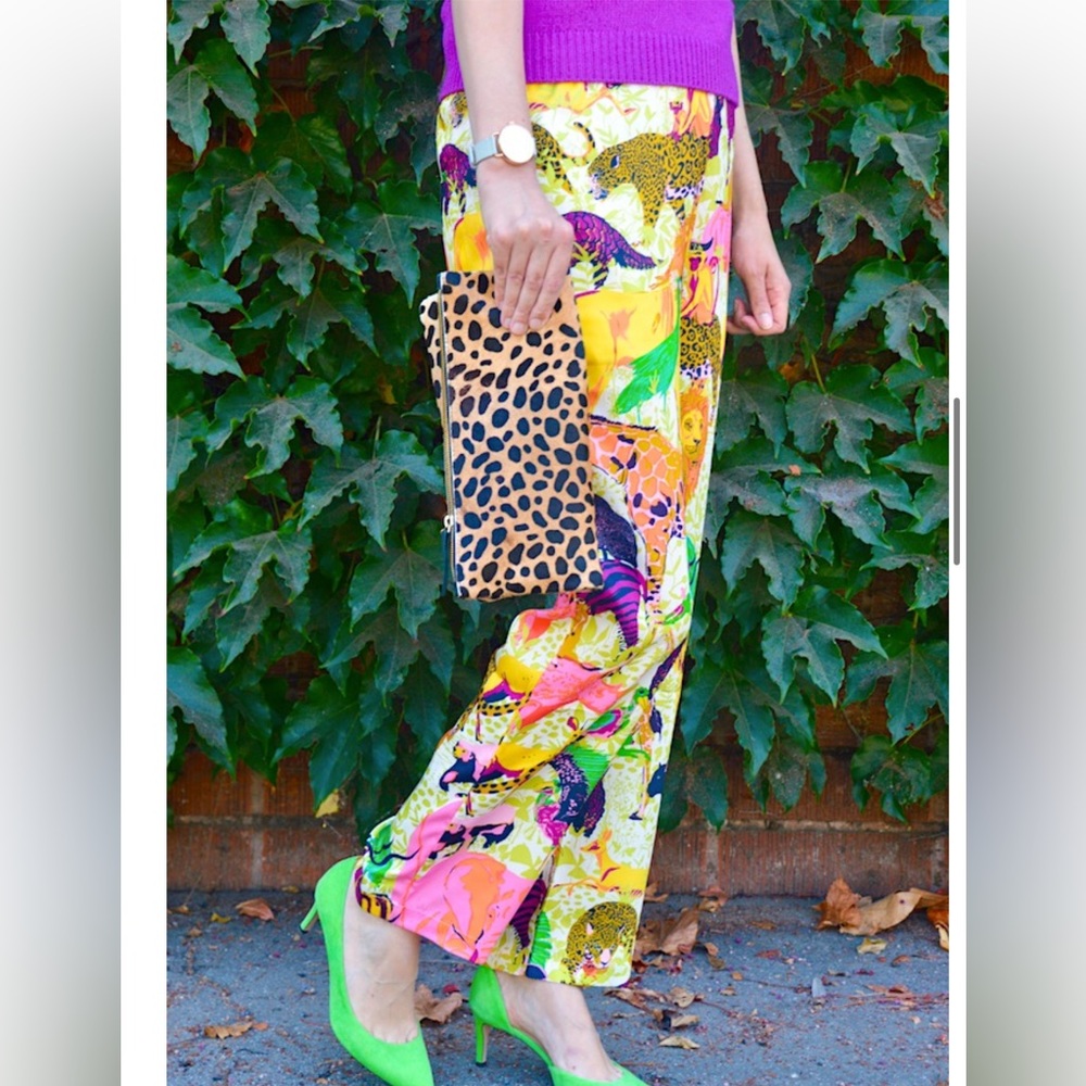 J.Crew Drapey wide-leg pant in Ratti® safari print size 0